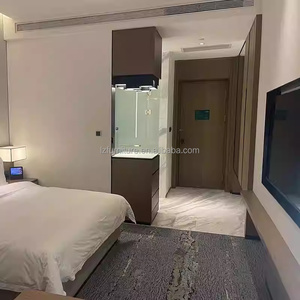 Economy Hotel <b>Bedroom</b> Set King Bed with Panel Headboard Nightstand TV Cabinet <b>Desk</b> Wardrobe for Commercial 3 Star Hotel Project - Product Image 3