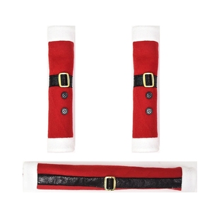 Ensemble de housses de poignées d'appareils électroménagers en tissu brossé pour Noël, pour réfrigérateur, four à micro-ondes et tiroirs, décoration festive de cuisine - Product Image 6