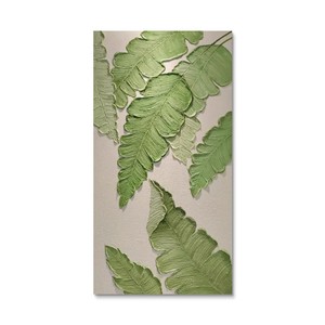 Hand Painted Oil Painting Modern Minimalist Living Room Sofa Background <b>Wall</b> Art Rectangle Beige <b>Frame</b> Impressionism Style - Product Image 5