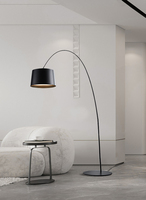 Lampadaire de salon minimaliste italien, design créatif, luxe discret, style nordique haut de gamme, design pêcheur