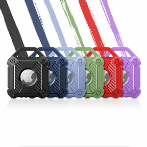 TPU menutupi seluruh tubuh Anti hilang kerah hewan peliharaan pegangan Tag udara tahan Air yang paling aman AirTag anjing kerah pemegang - Product Image 1