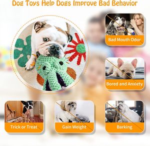 Juguetes de Peluche Fuufome Ecológicos de Tela Suave con Diseño de Dibujos Animados, Grandes y Chirriantes, para Perros Medianos y Grandes, para Masticar, Entrenar y como Regalo Diario - Product Image 4