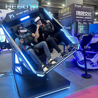 Simulador de Vuelo HEROVR 360 VR de 2 Plazas, Cabina Metálica para Interiores/Exteriores, Uso Doméstico y Público, Parque Temático Educativo