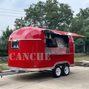 Nouveau chariot de restauration conçu rue mobile nourriture poulet frit camions de restauration rapide modèle chinois