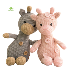 Greenmart Design personalizzato in lana lavorato a maglia Baby Doll lenitivo Fawn <span class=keywords><strong>elefante</strong></span> e coniglio giocattolo di peluche fatto a mano con imbottitura in cotone PP - Product Image 1