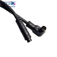 Sudut M8 Snap in kabel 2 3 4 5 tiang siku perempuan konektor Cordset tahan air tarik kabel Push perakitan