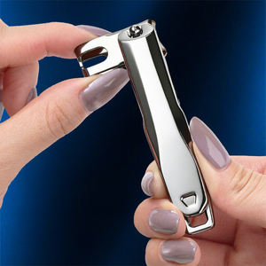 Coupe-ongles en acier inoxydable, outil de coupe renforcé avec miroir, outil de toilettage compact pour la maison et les voyages - Product Image 4