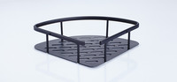Étagère de douche triangulaire moderne noir mat en acier inoxydable SUS304, accessoires de salle de bain