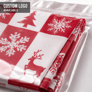 Disposable <strong>Plastic</strong> <strong>Tablecloth</strong> <strong>Roll</strong> Waterproof PEVA Holiday Print Table Cover For Restaurant Banquet Catering Party Bulk - Product Image 5