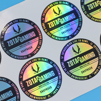 Emballage de produit arc-en-ciel impression couleur logo Die Cut décalcomanie vinyle plaine laser transfert autocollant hologramme personnalisé radium autocollants