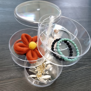 Scatola per organizzatore di gioielli con accessori rotanti a 4 livelli - Product Image 1