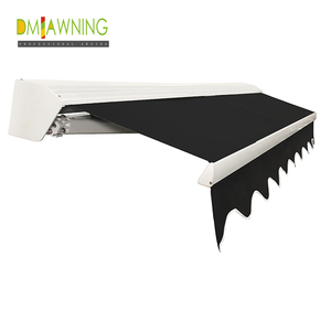 Auvent pliant en aluminium, imperméable, anti-UV, tissu polyester enduit PU, rétractable, pour fenêtre extérieure, patio, <span class=keywords><strong>manivelle</strong></span> manuelle ou <span class=keywords><strong>moteur</strong></span>. - Product Image 1