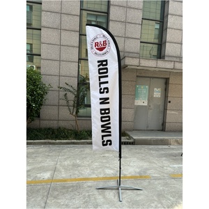 Tùy chỉnh in di động quảng cáo ngoài trời swooper lông cờ quảng cáo bãi biển logo cho triển lãm thương mại biểu ngữ - Product Image 6