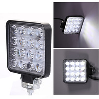 Lampe de travail à barre de LED pour voiture 48W Offroad Work Light 12V Auto Light Fog Lamp off road 16 LED Tractor Spotlight for ATV / Truck / SUV