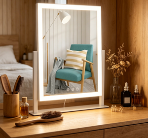 LED <b>Vanity</b> <b>Mirror</b> Touch Screen Makeup <b>Mirror</b> Illuminated Dressing <b>Table</b> <b>Mirror</b> for Bathroom Bedroom - Product Image 2