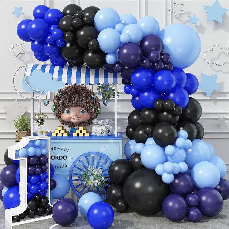 Bulk Wholesale Nave Blue Black Birthday Decoration Balloon Sets Loyal Blue Balloon Garland Kit for Baby Shower Graduation Party