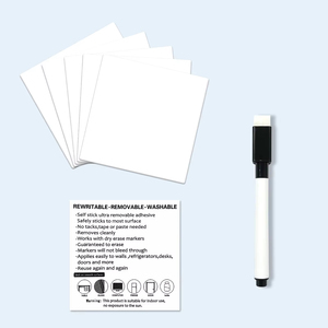 Película de pizarra blanca reutilizable autoadhesiva con borrador, marcadores infantiles para pizarra blanca, juego de rotuladores de borrado en seco - Product Image 6