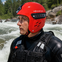 Casque de sauvetage aquatique tactique avec protection auditive et réglage arrière pour kayak, rafting, canoë et équipes de sauvetage en eaux vives