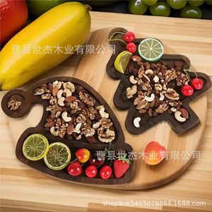 ถาดไม้รูปทรงไม่สมมาตรสำหรับใส่ผลไม้ในวันคริสต์มาส ยี่ห้อ Mu Yujia สำหรับเสิร์ฟของหวานในช่วงเทศกาล - Product Image 3