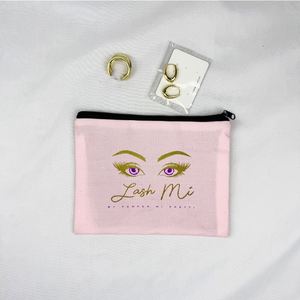 Hot Sale Custom Logo Craft Bag Canvas Pencil <b>Case</b> Makeup Cosmetic Canvas Pencil Pouch Multi Purpose <b>Travel</b> Toiletry Bag Zipper - Product Image 5