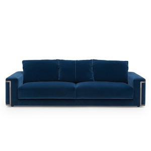 Home Bleu Design Moderne Canapé De Luxe Italien Canapés En Daim Velours Côtelé Deux Places Love Seat Canapé Tufté Velours Love Seat - Product Image 1
