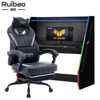 Escritorio de Juegos Convertible de Madera Ruibao, Grande, con Superficie Metálica y Color Personalizado para PC y Laptop
