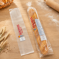 Sacs à pain en plastique transparent OPP micro-perforés personnalisés avec fermeture à languette pour produits alimentaires frais de boulangerie, toast et pain au levain