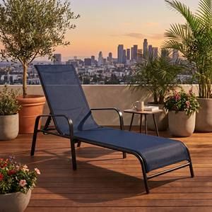 Chaise longue de piscine résistante aux intempéries, en aluminium vert, avec cadre en acier réglable, transat de bronzage pour patio, balcon, piscine - Product Image 2