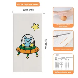 Baby Anti-botsing Geluidsdempende Schuim Wandstickers 3D Cartoon Design XPE Materiaal Zachte Bumper <span class=keywords><strong>Mat</strong></span> voor Kinderkamer - Product Image 2