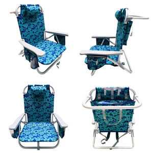 Silla Reclinable Plegable Moderna de Aluminio para Jardín y Playa con Bolsillo y Bolsa Refrigeradora Desmontable - Product Image 4