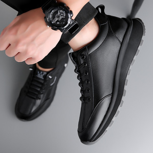 Zapatillas Deportivas Blancas para Hombre, Forro de Felpa para Invierno, con Cordones, Punta Redonda, Suela de Goma Antideslizante, Entresuela de EVA, Zapatos Casuales de Moda - Product Image 3