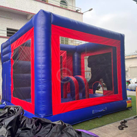 Château gonflable bleu à thème Sonic avec toboggan, pour usage commercial, jouets de jeu gonflables
