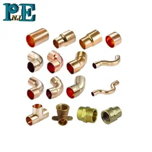 OEM copper pipe connection fittings nipple plumbing fittings U Y tee three Way four Way Copper Female Equal copper pipe fittings