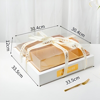 Boîtes d'emballage en carton pour desserts et cupcakes, à 4/9 compartiments, avec couvercle transparent en PET et poignée en ruban