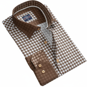 Camisa Marrón a cuadros para hombre - Product Image 2