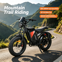 Sepeda Gunung Listrik Baja Karbon 48V 25AH 1000W Motor Belakang Mid Drive Tanpa Sikat Kecepatan Tinggi Lithium-ion 7-Kecepatan Suspensi Penuh