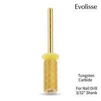 Embout de perceuse à ongles en carbure de tungstène Evolisse avec logo personnalisé pour le retrait de vernis acrylique/gel et le nettoyage des cuticules/lime à ongles acrylique