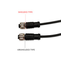 Connecteur automobile M12 mâle-femelle PVC IP67 étanche 5 broches pour fils et câbles