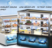 Vitrine Réfrigérée pour Gâteaux Sans Givre à Prix d'Usine, Réfrigérateur de Haute Qualité avec Éclairage LED et Système d'Auto-Évaporation Intégré