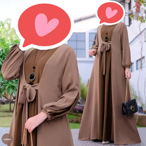 Đầm Abaya nữ kiểu Trung Đông thời trang mới, phối màu Ả Rập - Product Image 3
