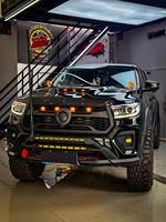 Support de treuil avec éclairage LED inclus, barre de protection avant en acier au manganèse de style Barrett pour GWM Ute 2023-2026