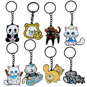 Wanjun Metal Keychains Custom Anime Keyrings Custom Metal Key Chain