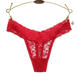 Nueva venta al por mayor de alta calidad Sexy cintura baja sin costuras G String encaje tangas T espalda ropa interior varios colores tamaño