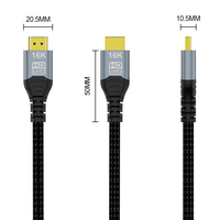Vente en gros A450 gaine PVC personnalisable pour HDMI 2.2 16K 60Hz câble DSC 96Gbps pour projecteur PC moniteur haut-parleur pour lecteurs DVD