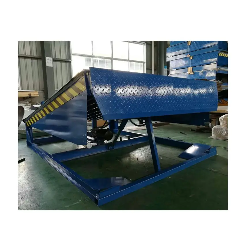 Electric Industrial Fixed Hydraulic Dock Leveler | Container Truck Cargo Loading Lifting Ramp For Warehouse Loading Dock