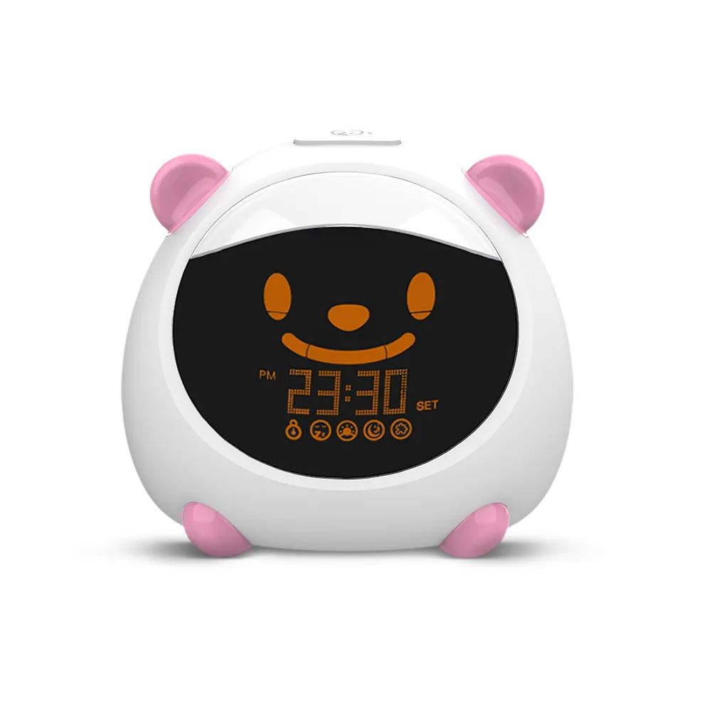 Jam Alarm LED Digital untuk Bayi, Jam LED Digital dengan Lampu Malam, Jam Alarm untuk Tidur, Kontrol Suara, Jam Alarm Anak-anak