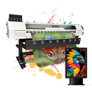 GW1800 large format plotter printer eco solvent with single -head XP600 for advertising production