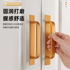Yongdexing No Drill Aluminum Alloy Sliding <b>Door</b> Handle For Cabinet <b>Door</b> Easy Installation - Product Image 3