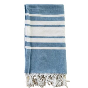 Nuovo telo mare e da bagno turco a righe larghe con bordo a nappe, personalizzabile, in tessuto misto - Product Image 5