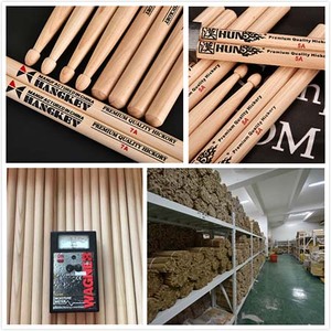 Baquetas de madera de nogal americano HUN 5A de la serie clásica con puntas de acorn y peso equilibrado, al por mayor - Product Image 5